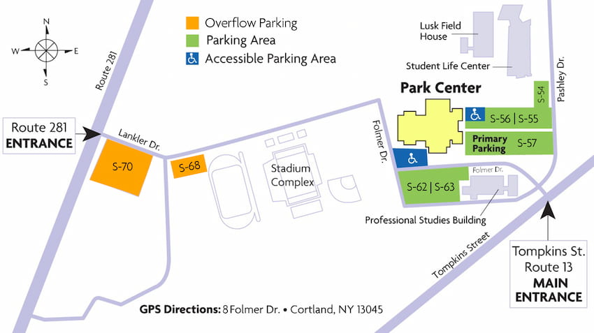 Commencement Parking Map 2026